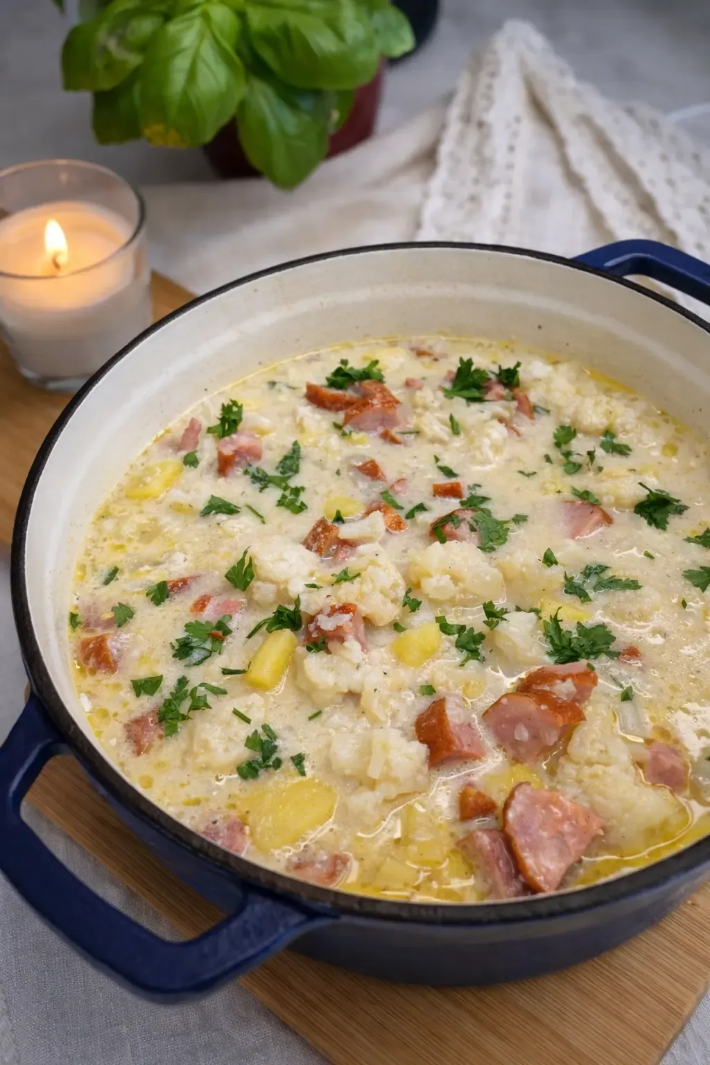 Prosta zupa ziemniaczano-kalafiorowa z kiełbasą. Szybki, tani i sycący obiad, który zawsze wychodzi. Sprawdź przepis krok po kroku