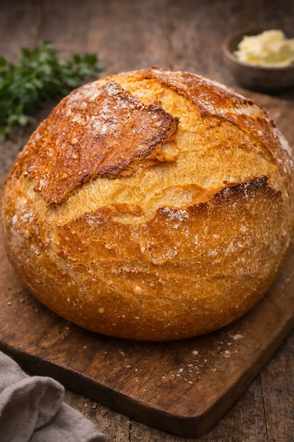  Chleb pieczony w garnku, z chrupiącą skórką